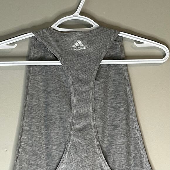 Adidas Gray Muscle Athletic Tank Top Size Small (8-10) - Picture 7 of 13